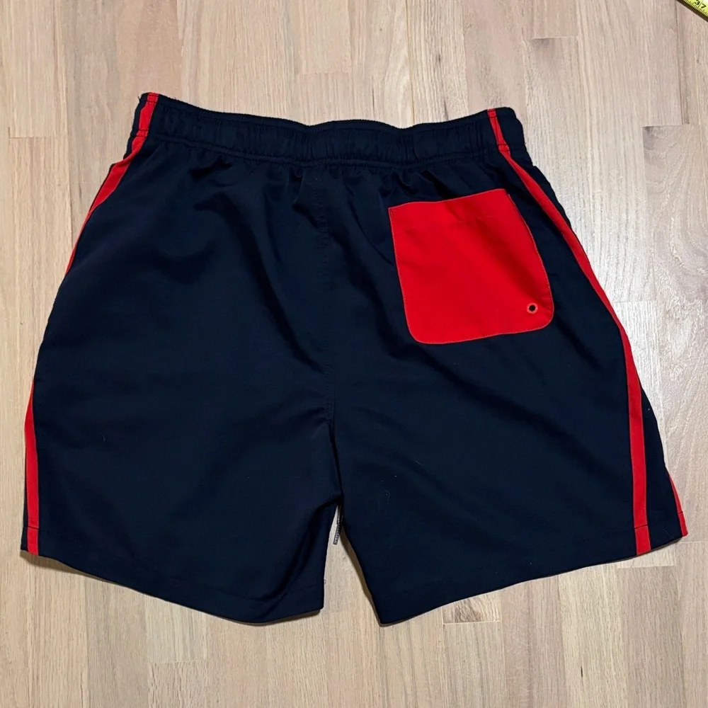 Speedo Men's Athletic Shorts in Dark Navy with Red Accents